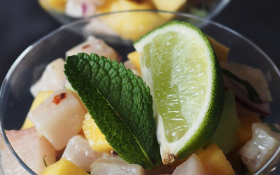 Pez Limon Ceviche with Mango and Avocado