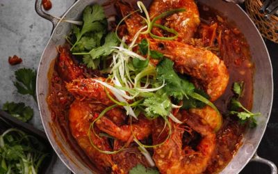 Singapore chilli prawns